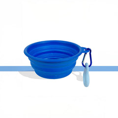 Dog Bowl Pet Collapsible Bowl with Carabiner, Portable Silicone Pet Feeding Water Bowl for Dogs Cats, Foldable Travel Bowl for Walking Hiking Camping Traveling