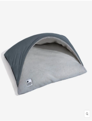 Round Orthopedic Dog Bed for Medium/Small Dogs w/ Removable Washable Cover, For Dogs Up to 30 lbs - Sherpa & Suede Snuggery - Gray