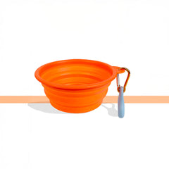 Dog Bowl Pet Collapsible Bowl with Carabiner, Portable Silicone Pet Feeding Water Bowl for Dogs Cats, Foldable Travel Bowl for Walking Hiking Camping Traveling